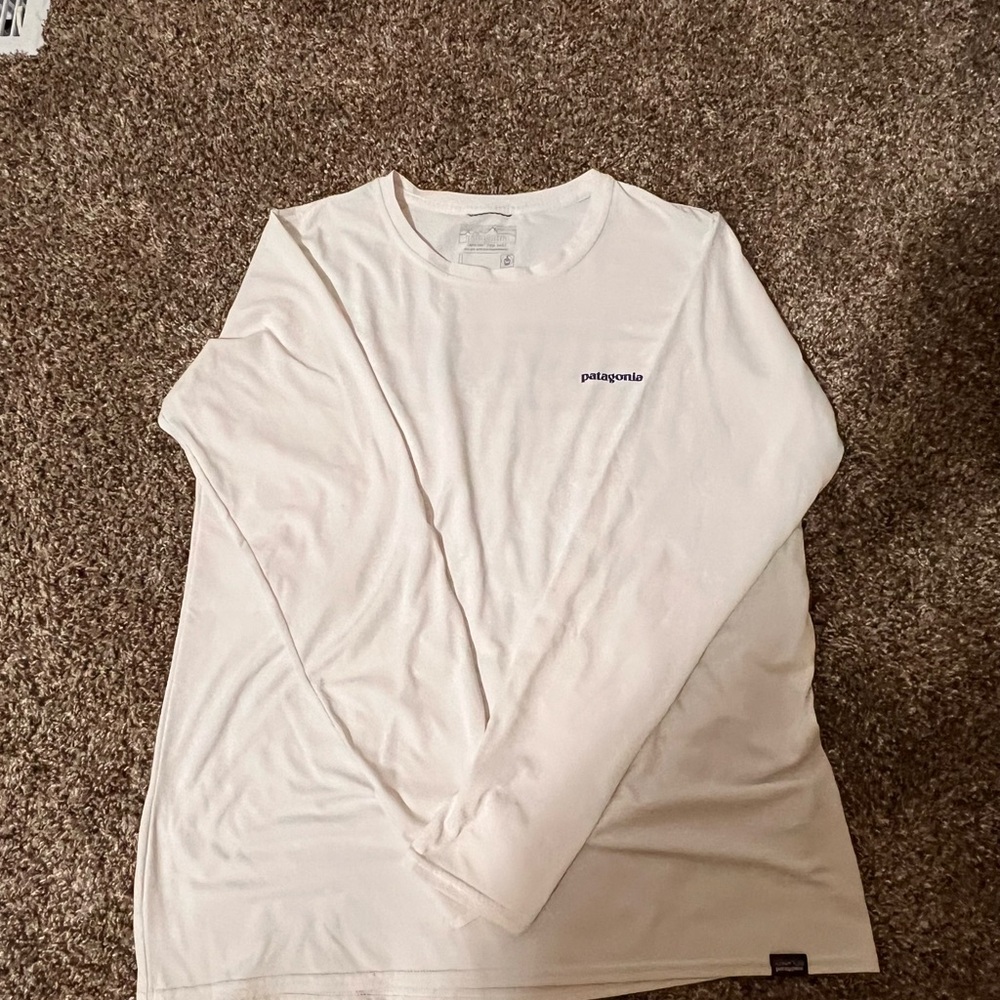 Patagonia White Long Sleeve Tee